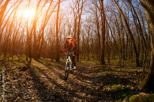 Cyclist Riding the Bike