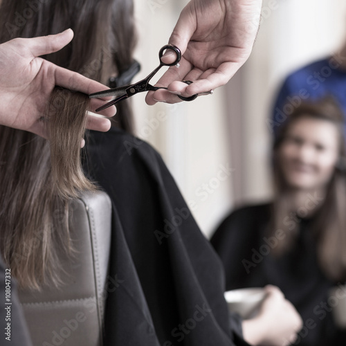 Cutting long hair