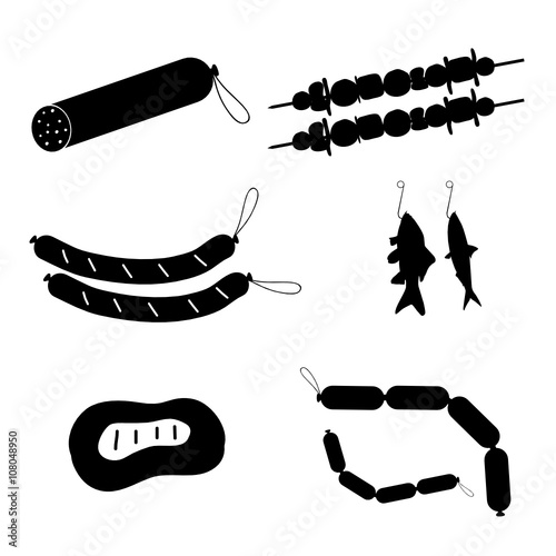 barbecue set illustration