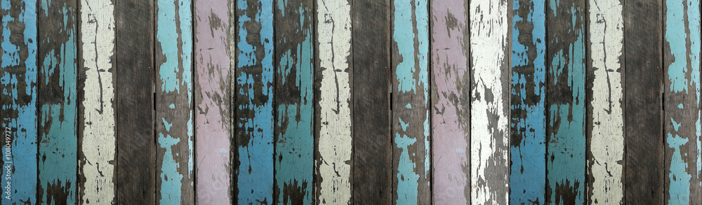 cracked painted wood banner background