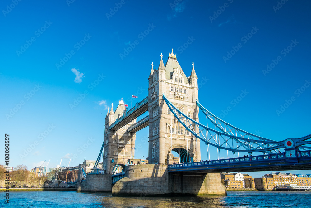 The tower bridge of London across the River Thames
