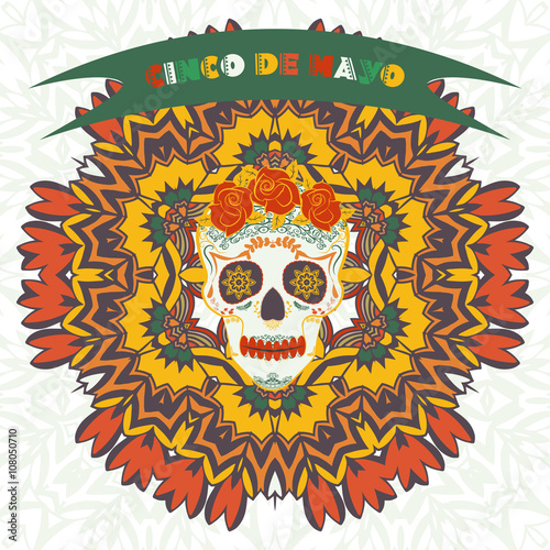 Cinco de Mayo (fifth of May Day). Vector illustration