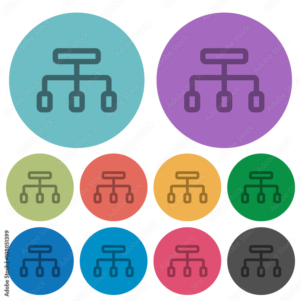 Color connect flat icons Color connect flat icons