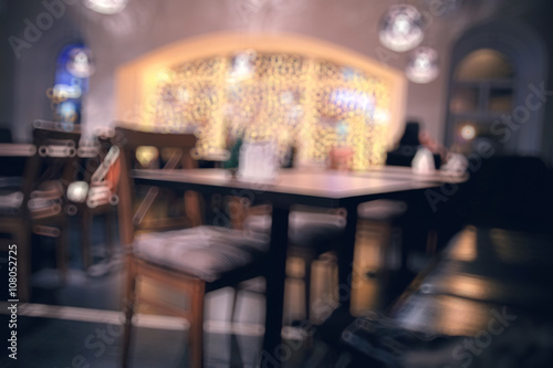 blurred background interior bar restaurant © kichigin19