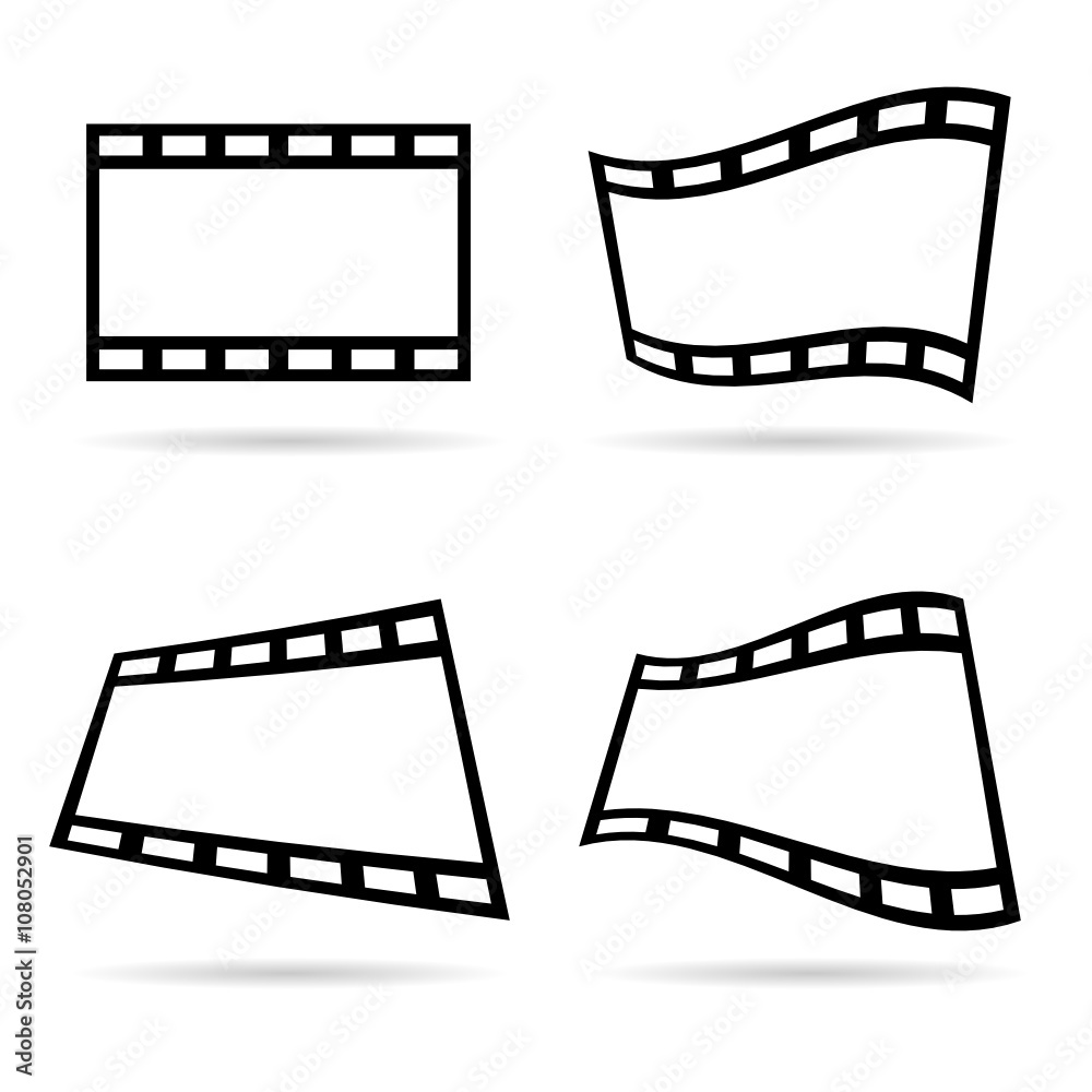 Fototapeta premium film tape set illustration