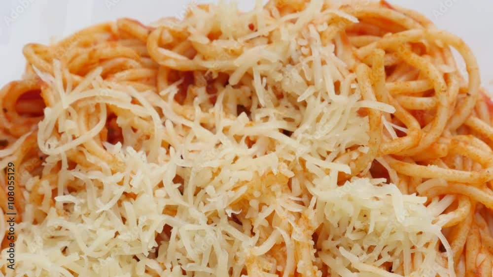 Tilting over Italian pasta food with tomato sauce 4K 2160p 30fps UHD video Tilting over Italian pasta food with tomato sauce 4K 2160p 30fps UHD video