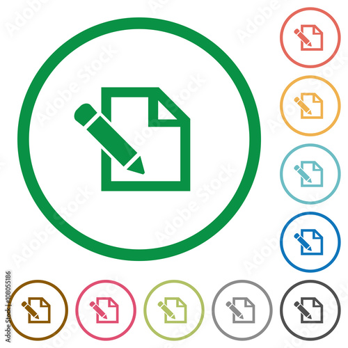 Edit outlined flat icons