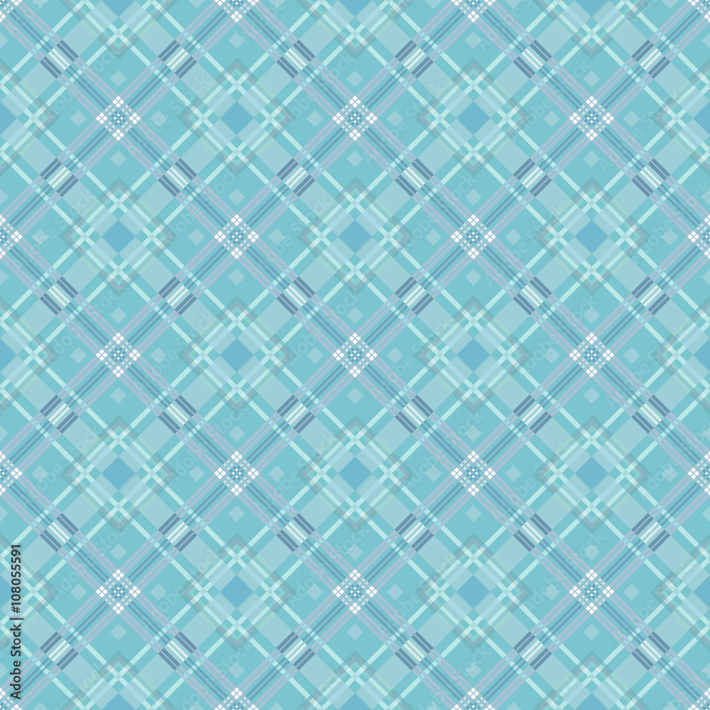 Fototapeta premium Vector seamless pattern. Classic stylish texture. Repeating geometric tiles with dotted rhombus. Mens fashion textile background.
