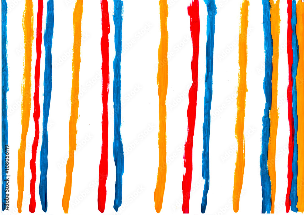 Fototapeta premium Colorful white red yellow blue abstract vivid expressionist painting