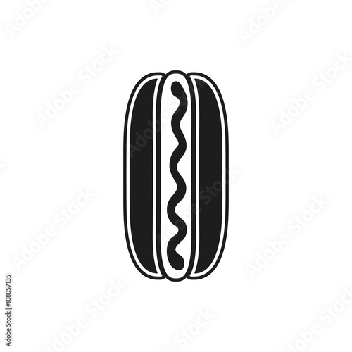 Hot dog Icon Isolated on White Background