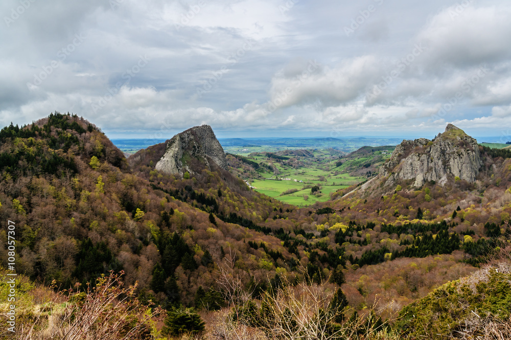 Volcans d'Auvergne regional natural park, Auvergne, France.