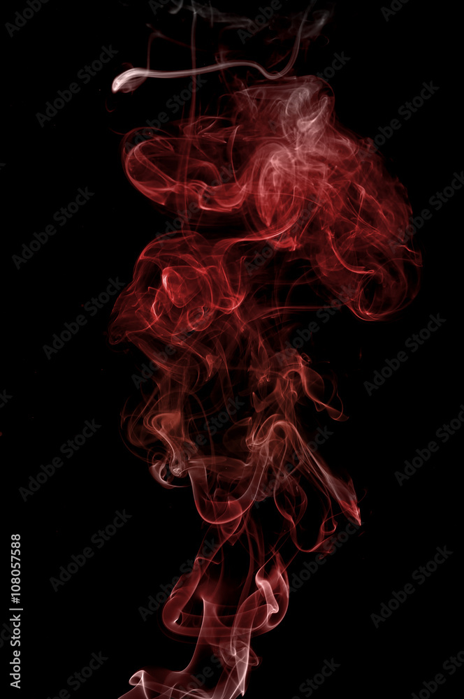 Obraz premium Colorful smoke on the black background