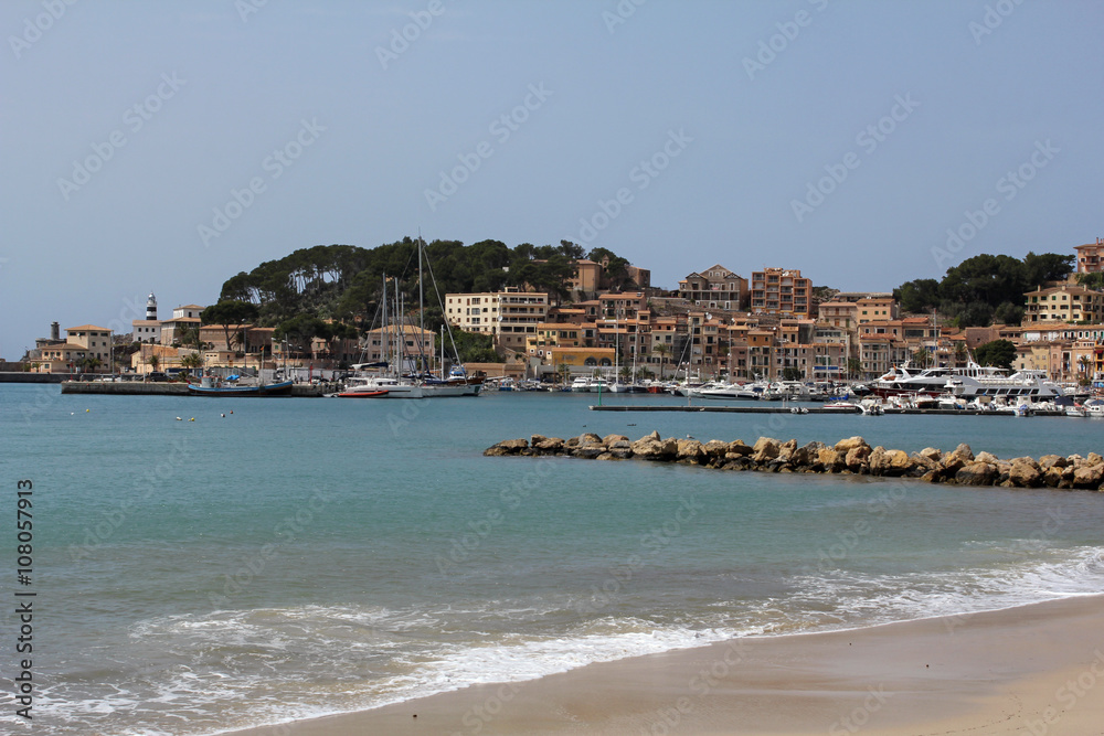 Port de Soller- picturesque coastal town in Majorca, Spain
