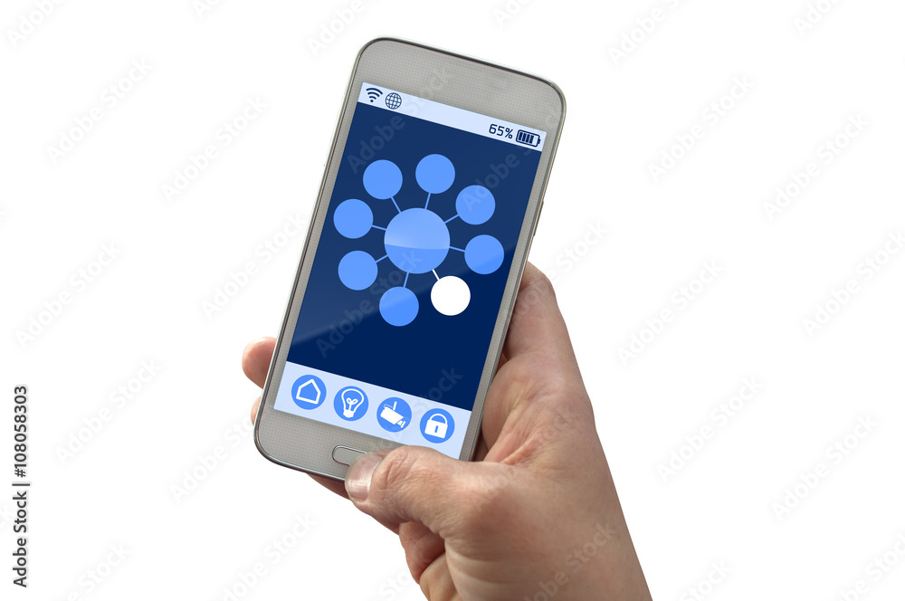 Smartphone, Tablet mit Smarthome Steuerung, Hausautomation, Fernsteuerung Smartphone, Tablet mit Smarthome Steuerung, Hausautomation, Fernsteuerung