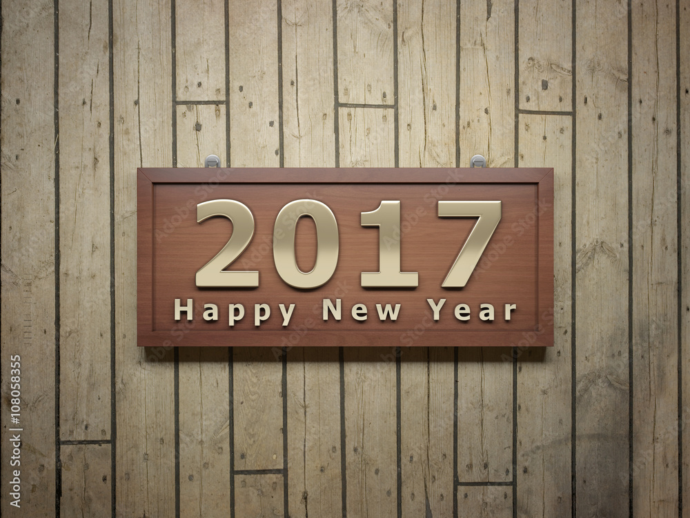 New Year 2017 - 3D Rendered Image New Year 2017 - 3D Rendered Image