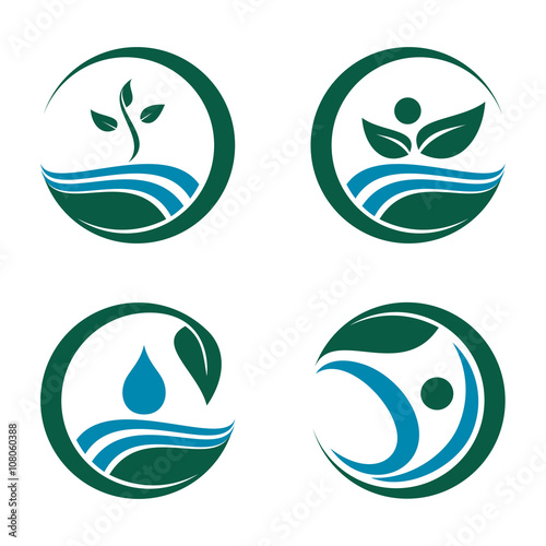 Plant Seed Water Nature Care Symbol Template