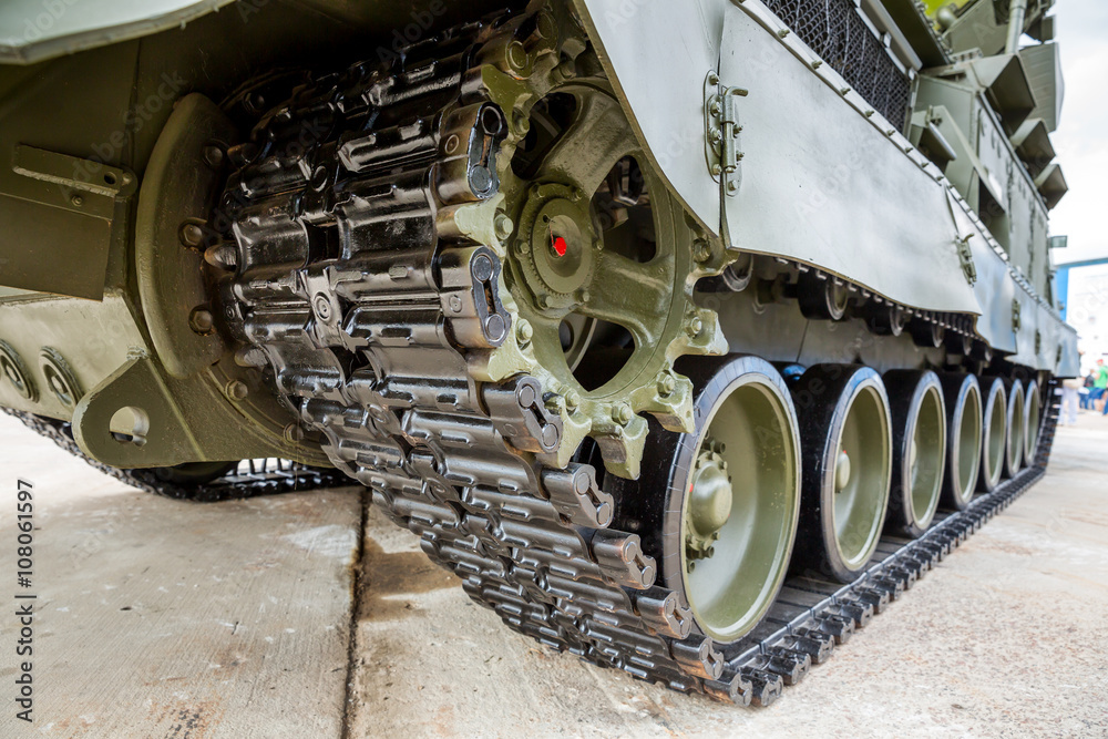 Crawler tracks of military tank Crawler tracks of military tank