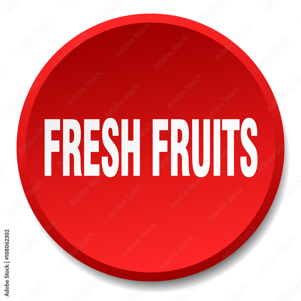 fresh fruits red round flat isolated push button fresh fruits red round flat isolated push button
