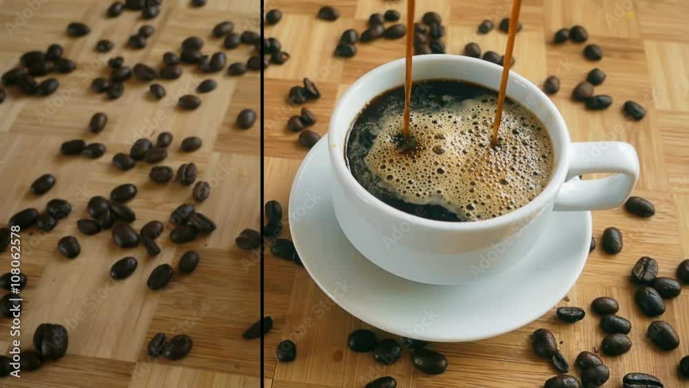 Color Grading techniques Example using Footage of Pouring Coffee in a Cup