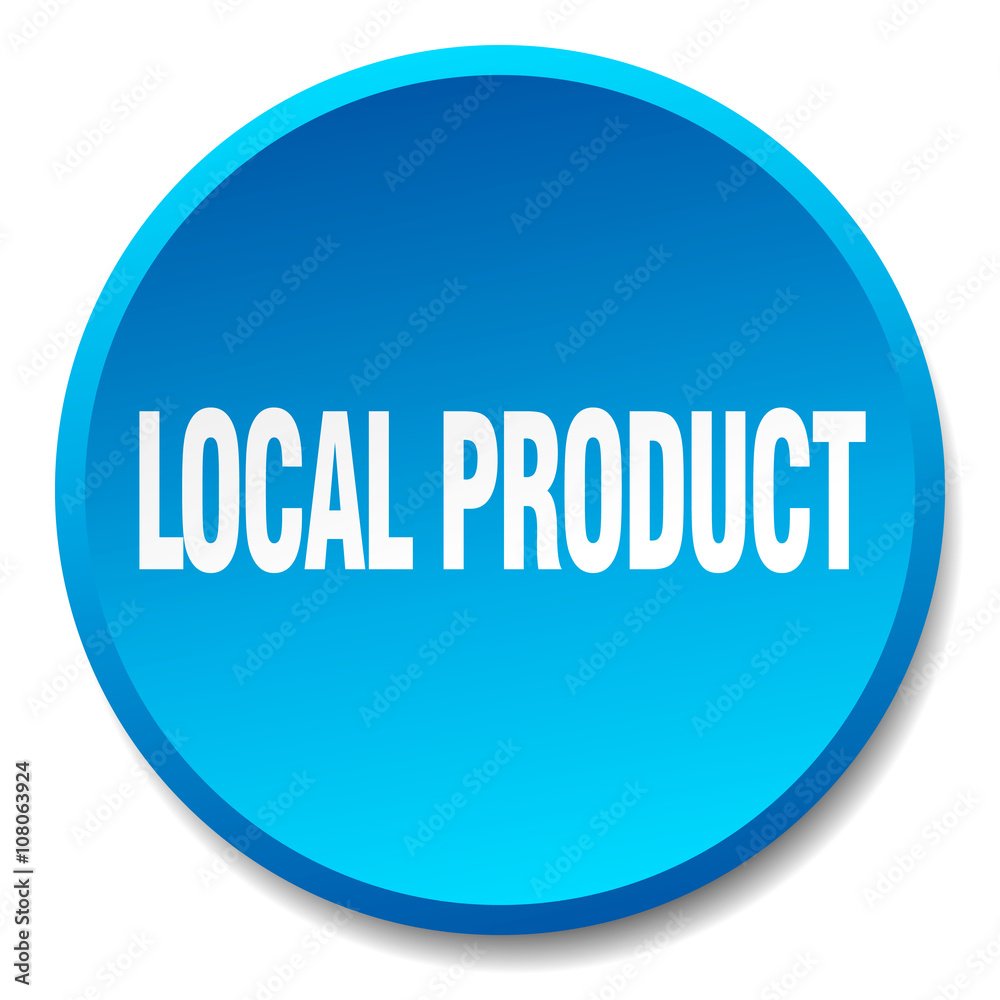 local product blue round flat isolated push button local product blue round flat isolated push button