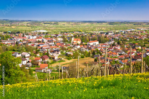 Town of Ivanec aerial springtime view photo
