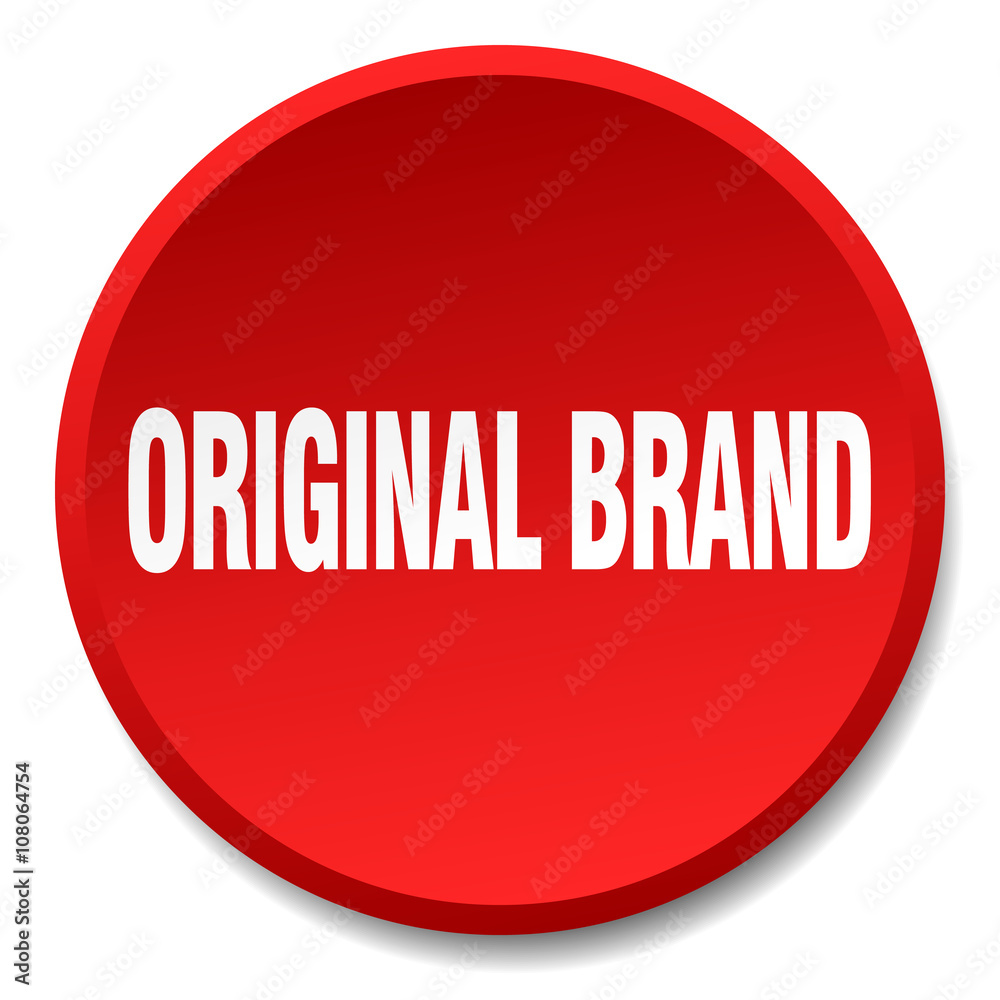 original brand red round flat isolated push button original brand red round flat isolated push button