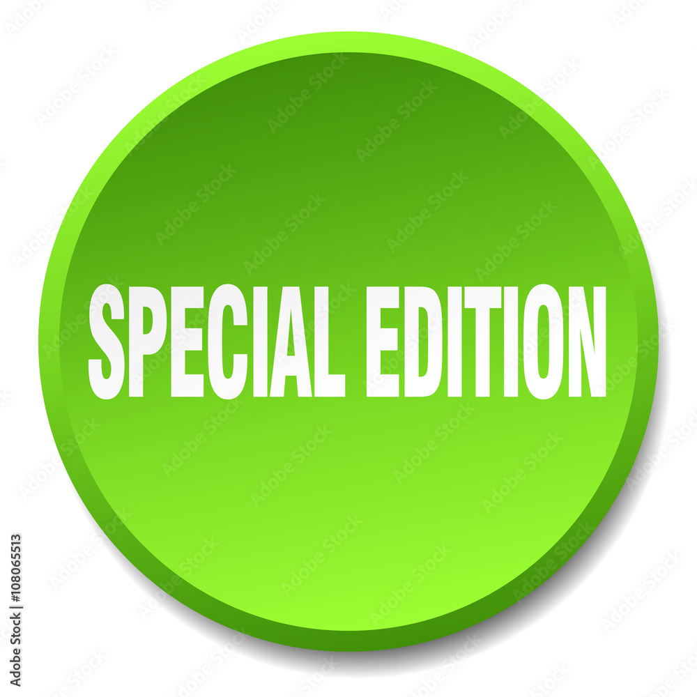special edition green round flat isolated push button special edition green round flat isolated push button