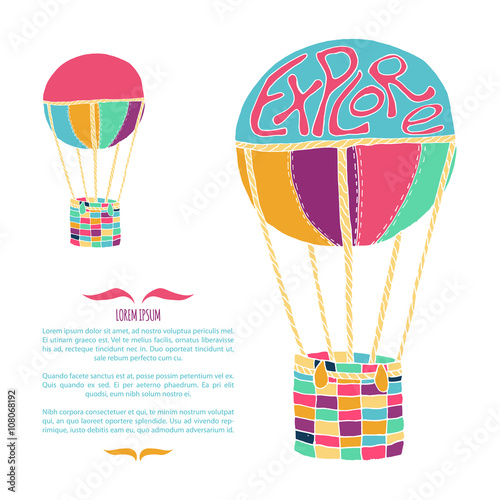 aerostat hand drawn