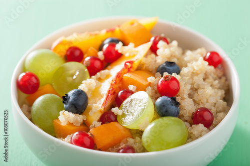 healthy breakfast quinoa with fruits berry nectarine blueberry g