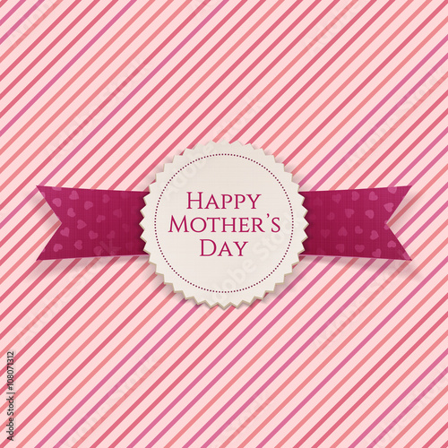 Happy Mothers Day white paper Emblem