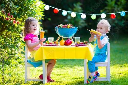 Garden grill party for kids