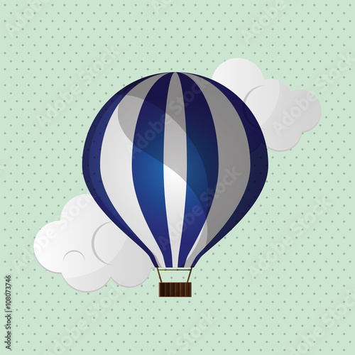 Hot air balloon graphic , vector illustration