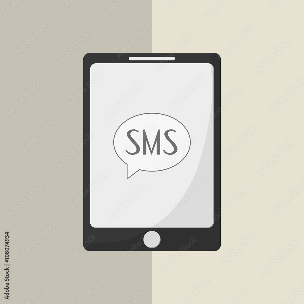 SMS graphic and smartphone design , vector illustration SMS graphic and smartphone design , vector illustration