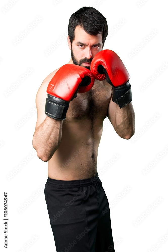 Sportman with boxing gloves