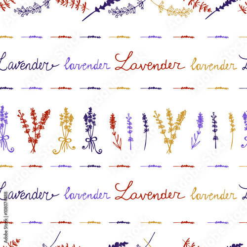 Lavender Seamless pattern 