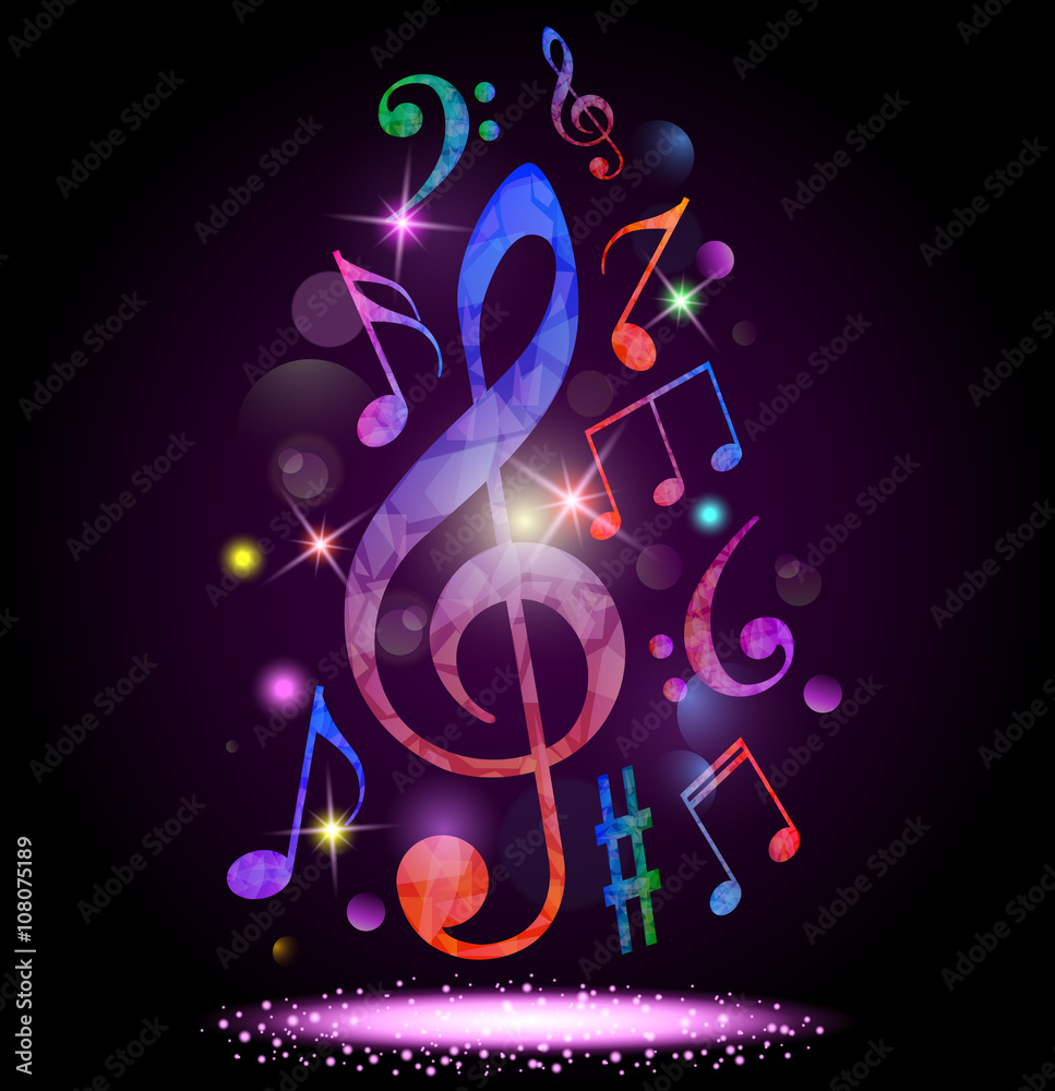 Obraz premium Colorful music background