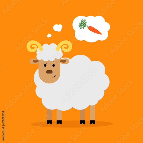 Ram dreaming of carrot