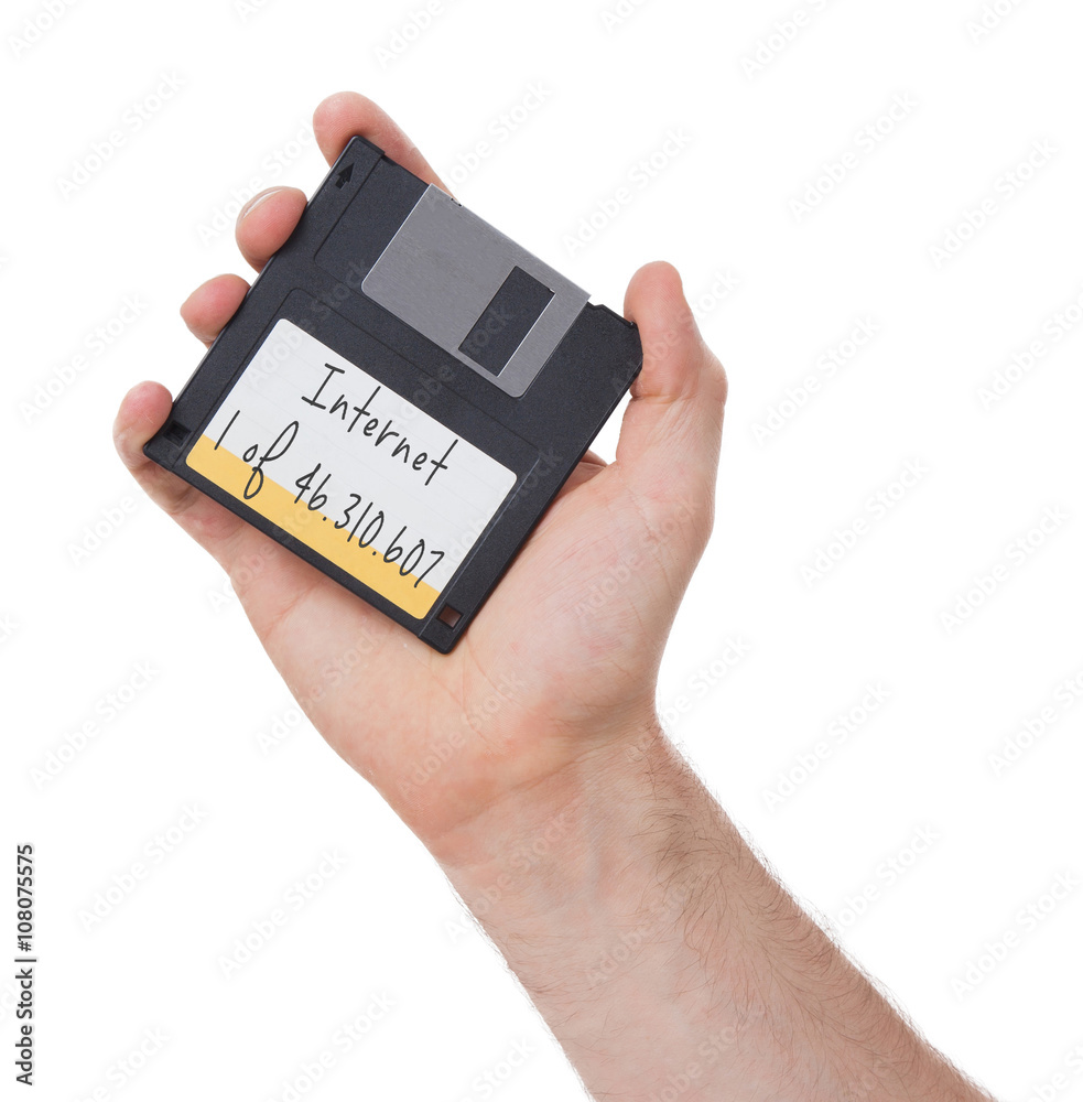 Floppy Disk - Tachnology from the past, isolated on white
