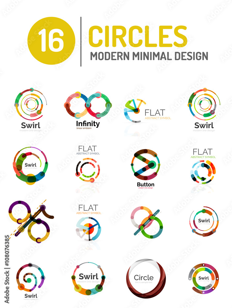 Set of various circle logos Set of various circle logos