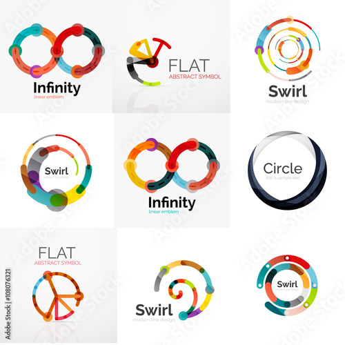 Collection of abstract circle logos