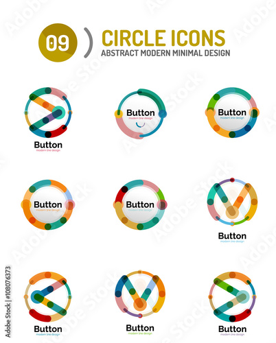 Collection of abstract circle logos