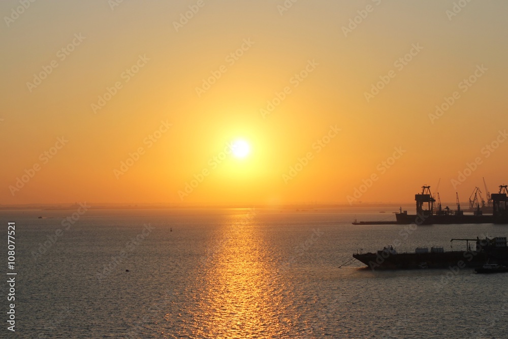 Sonnenuntergang in Bahrain.