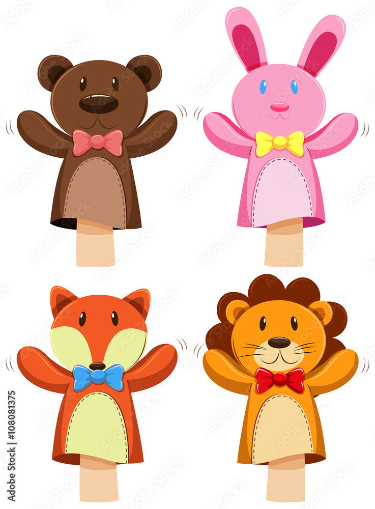 Different kind of animal puppet Different kind of animal puppet