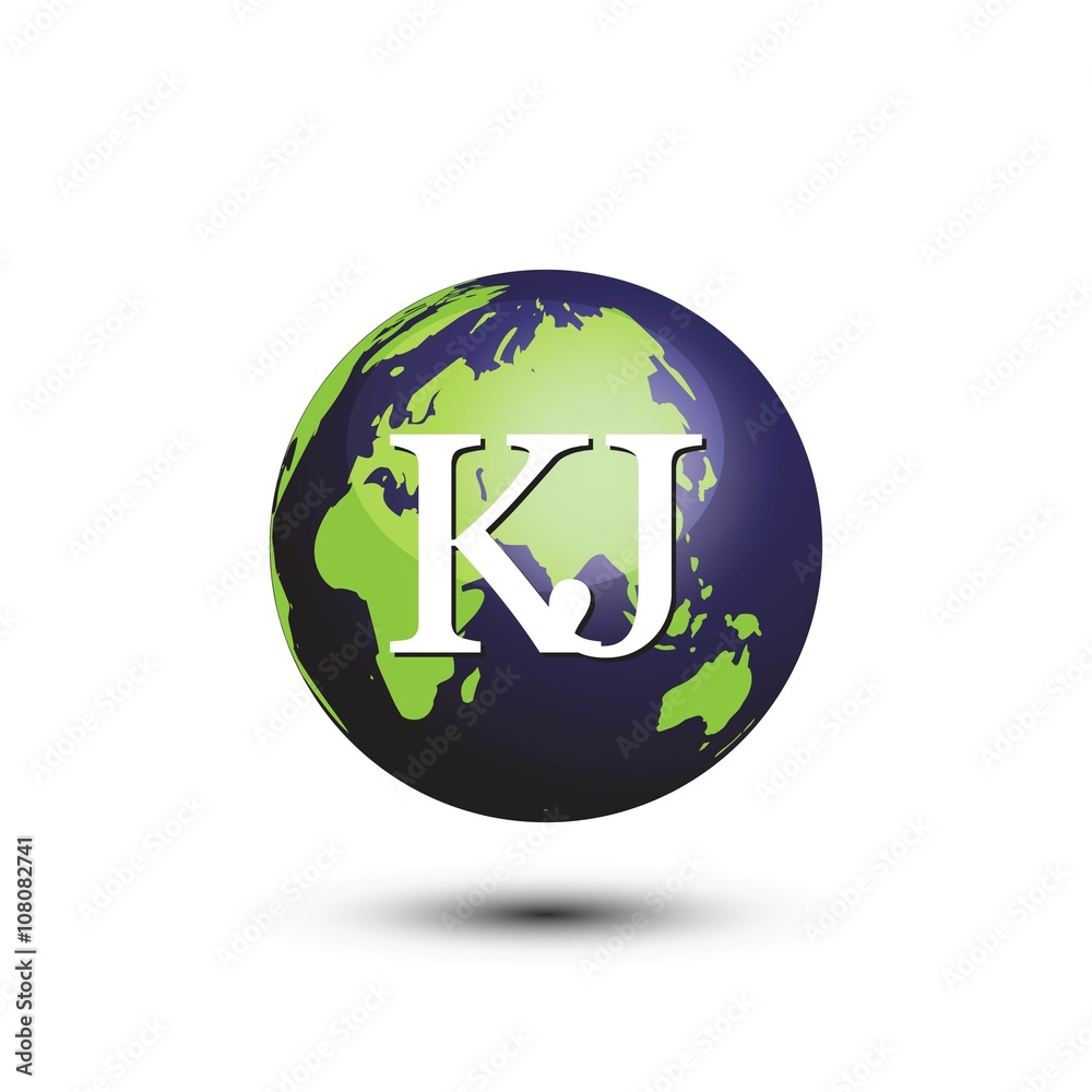 innitial letter globe logo vector innitial letter globe logo vector