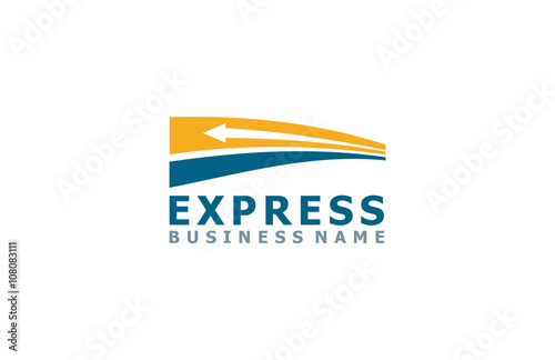 line arrow express business logo