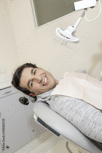 Patient at dentist office
