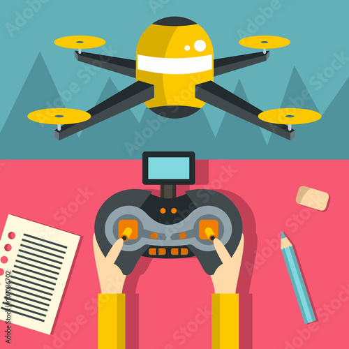 Radio-controlled drones concept