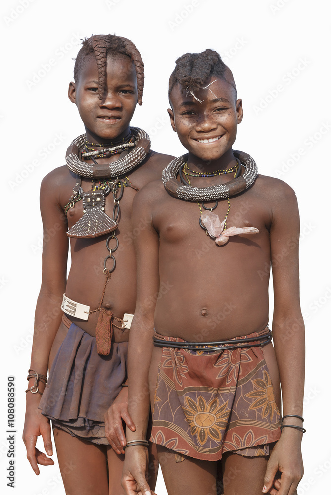Black girls wearing traditional clothing and jewelry Black girls wearing traditional clothing and jewelry