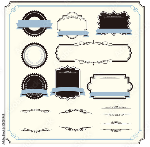 decorative frame set Vector

