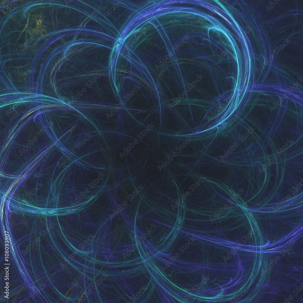 Abstract blue fractal shapes Abstract blue fractal shapes